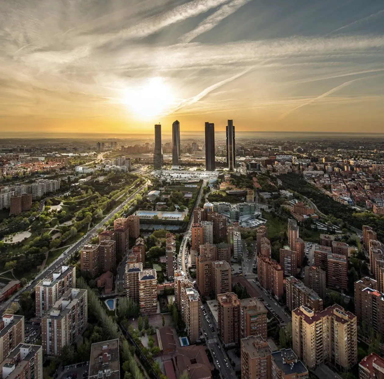 Aerial view of Aravaca, Madrid